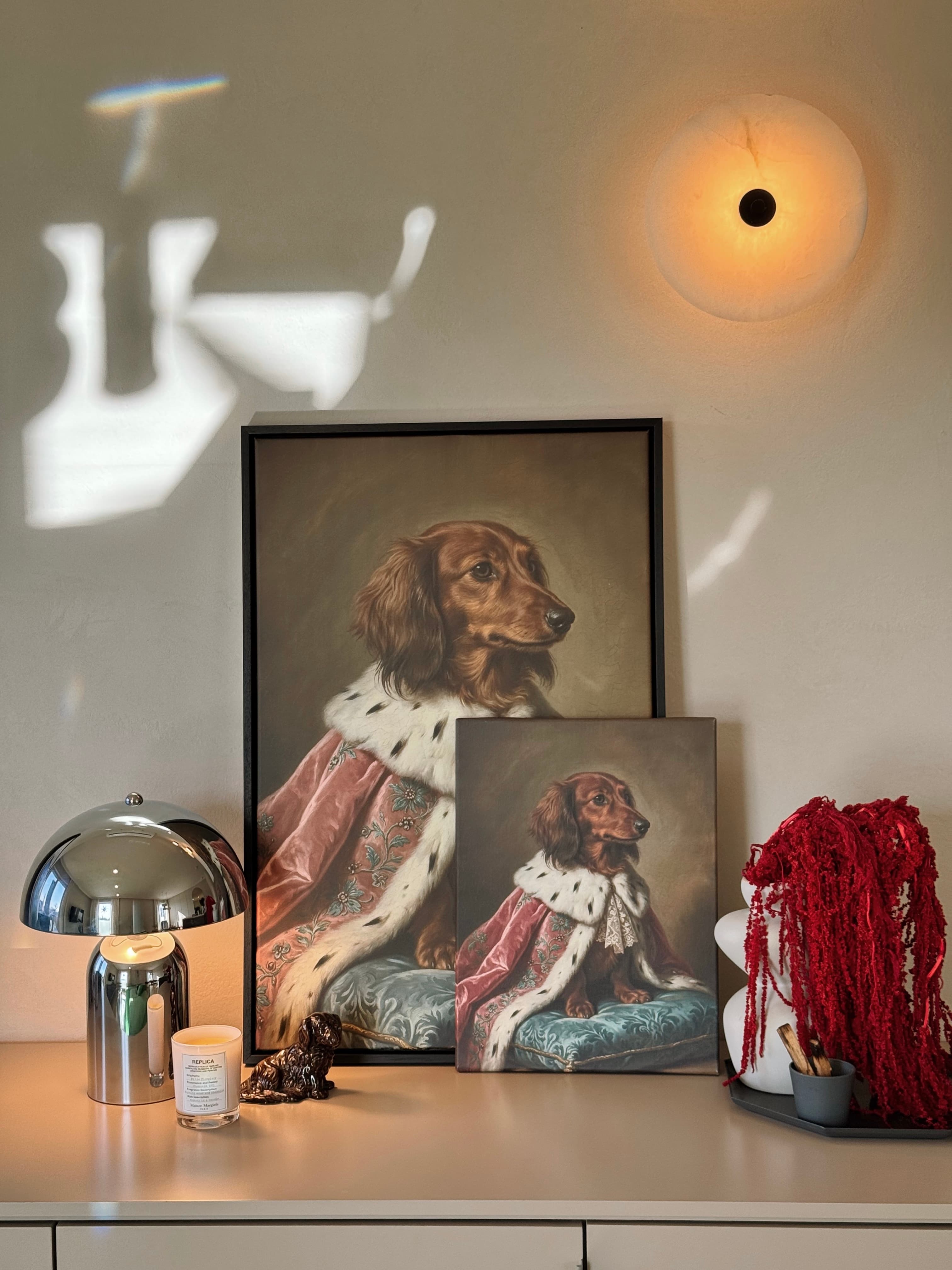 Płótno 30x40 oraz płótno 50x75 w ramie American Box — zdjęcie na żywo